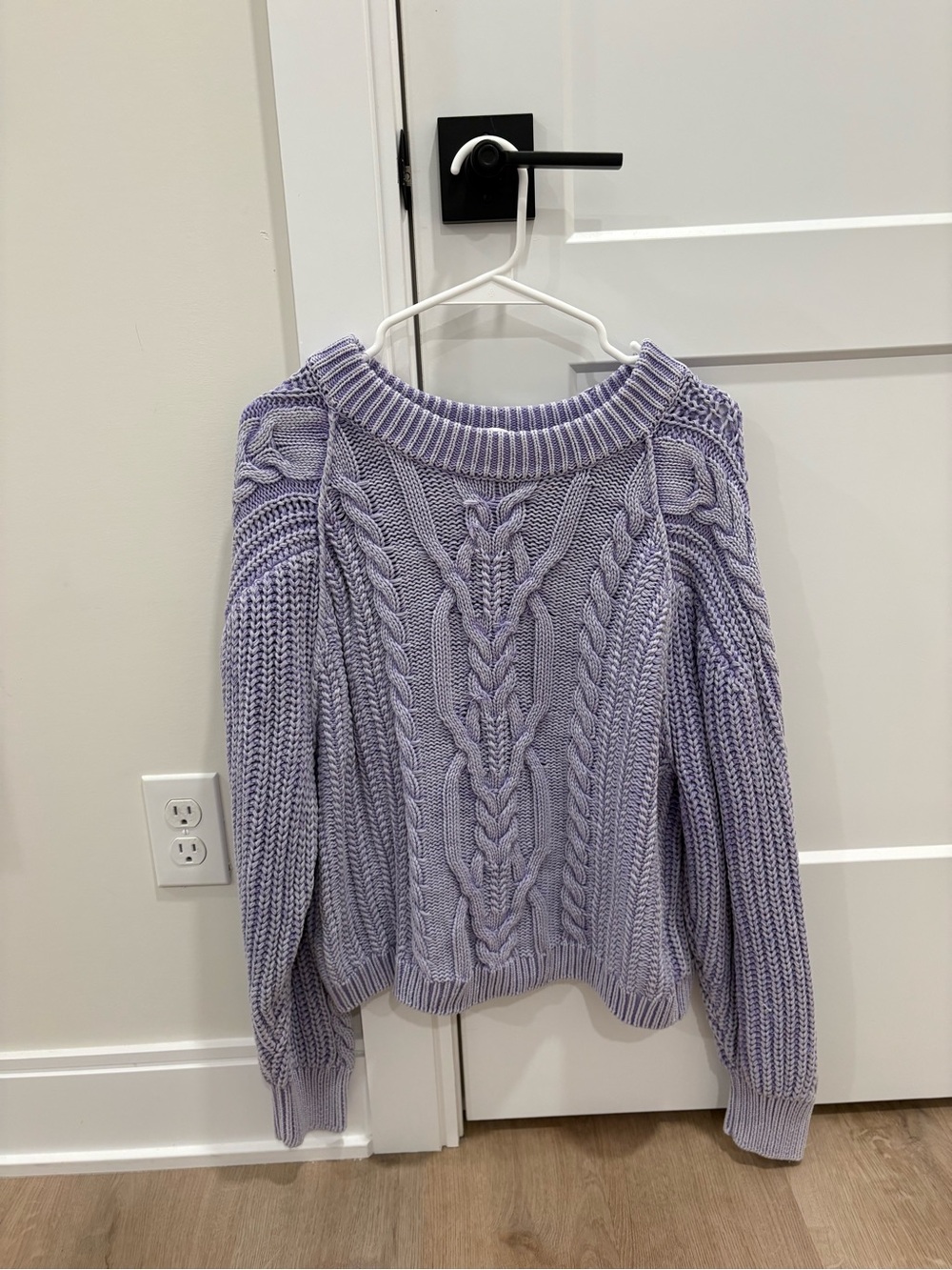 Free People Frankie Cable Knit Sweater Size Medium 100% Cotton - Picture 2 of 7